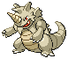 Shiny Rhydon in Black & White