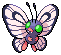 Shiny Butterfree in Black & White