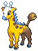 Shiny Girafarig in Black & White