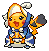 Shiny Pikachu Belle in Black & White