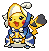 Pikachu Belle in Black & White