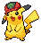 Pikachu Hoenn Cap in Black & White