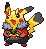 Pikachu Rock Star in Black & White