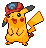 Shiny Pikachu Sinnoh Cap in Black & White