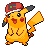 Shiny Pikachu World Cap in Black & White