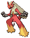 Blaziken in Black & White