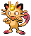 Shiny Meowth in Black & White