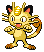 Meowth in Black & White