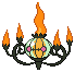 Shiny Chandelure in Black & White