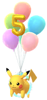 Flying 5th Anniversary Pikachu