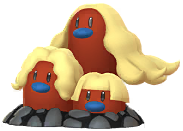 Shiny Alolan Dugtrio in Pokémon GO