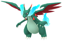 Shiny Mega Charizard X in Pokémon GO
