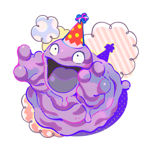 Grimer — 8th Anniversary #2 Pokémon GO sticker