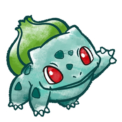Waving Bulbasaur — Funawari #4 Pokémon GO sticker
