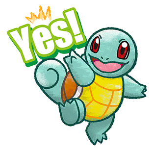 Squirtle Saying “Yes!” — Funawari #6 Pokémon GO sticker