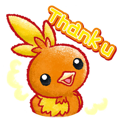 Torchic — Funwari 11 Thanku Pokémon GO sticker