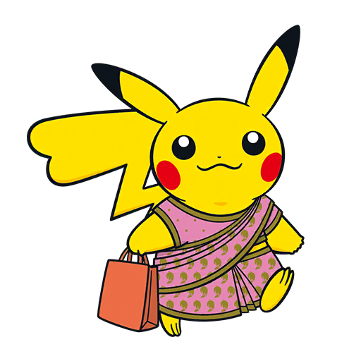 Pikachu — Kurtasaree #2 Pokémon GO sticker