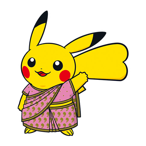 Pikachu — Kurtasaree #3 Pokémon GO sticker