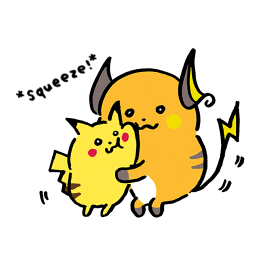 Pikachu & Raichu Hugging — Nagano #6 Pokémon GO sticker