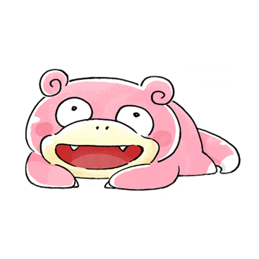 Smiling Slowpoke Pokémon GO sticker