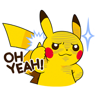 Pikachu Saying “Oh Yeah!” — Nigiyaka #8 Pokémon GO sticker