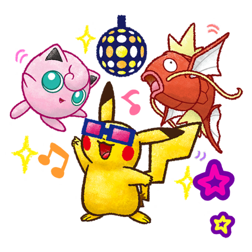 Pikachu, Jigglypuff & Magikarp — Pokémon Chat Pals #40 Pokémon GO sticker