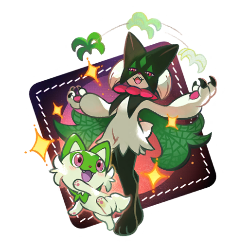 Sprigatito #4 Pokémon GO sticker