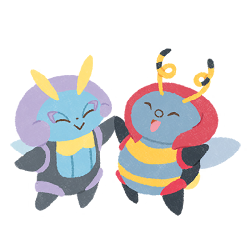 Volbeat & Illumise — Summer #5 Pokémon GO sticker
