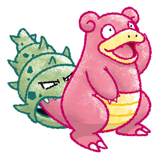 Slowbro & Shellder Pokémon GO sticker