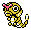 Shiny Caterpie in Gold & Silver