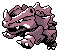 Shiny Rhyhorn in Gold & Silver