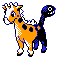 Shiny Girafarig in Gold & Silver