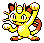 Meowth in Gold & Silver