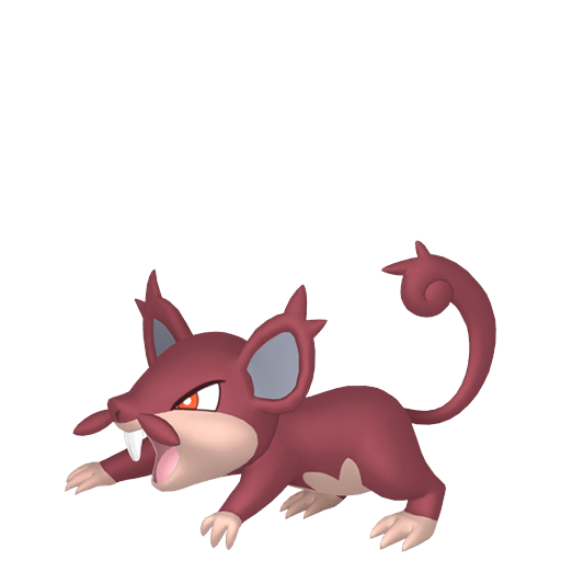 Shiny Alolan Rattata render