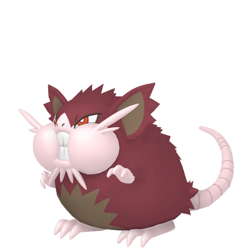 Shiny Alolan Raticate render