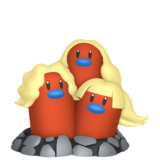 Shiny Alolan Dugtrio render