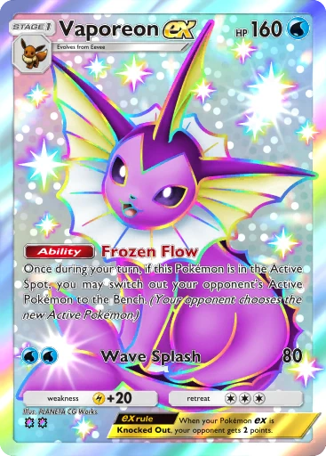 vaporeon ex pokemon card 2025 PRE EN - - Special Illustration Rare Holo Rare Retreat cost What's your favorite Vaporeon EX?