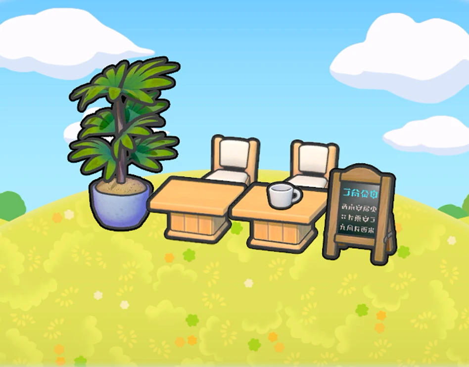 Café space habitat in Pokémon Pokopia