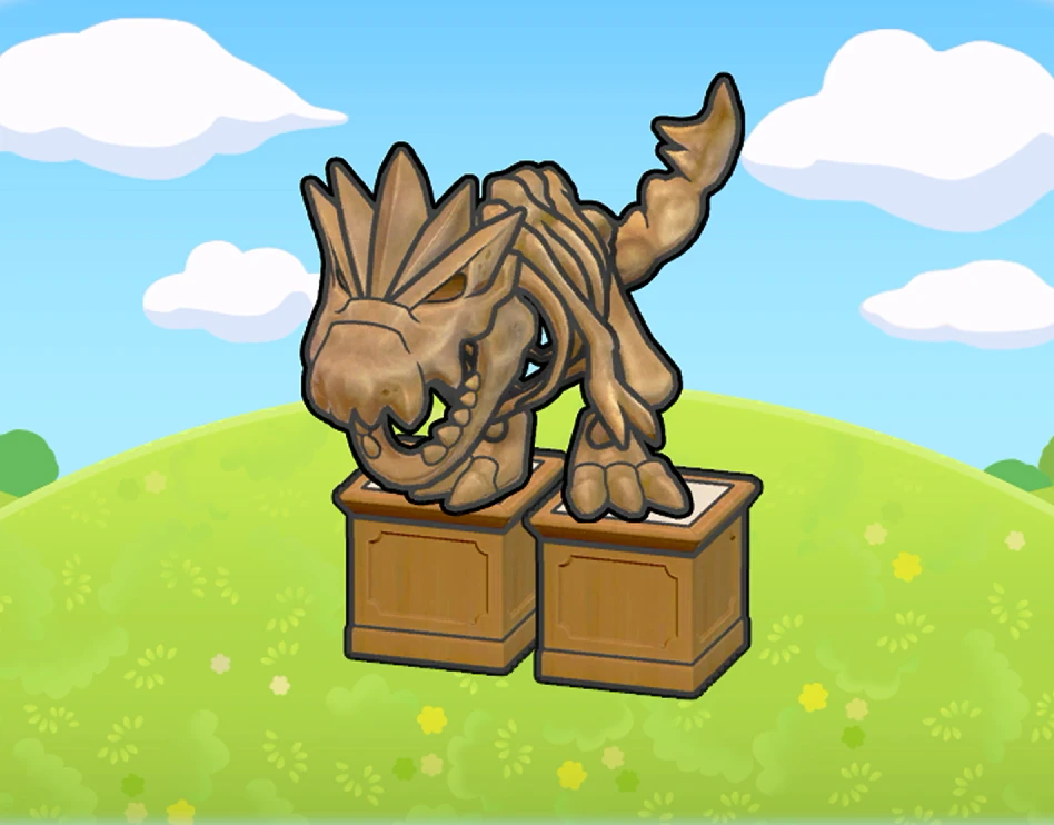 Despot Fossil display habitat in Pokémon Pokopia
