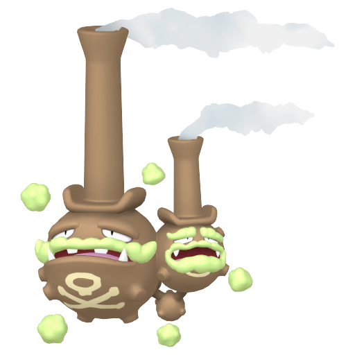Shiny Galarian Weezing in Scarlet & Violet