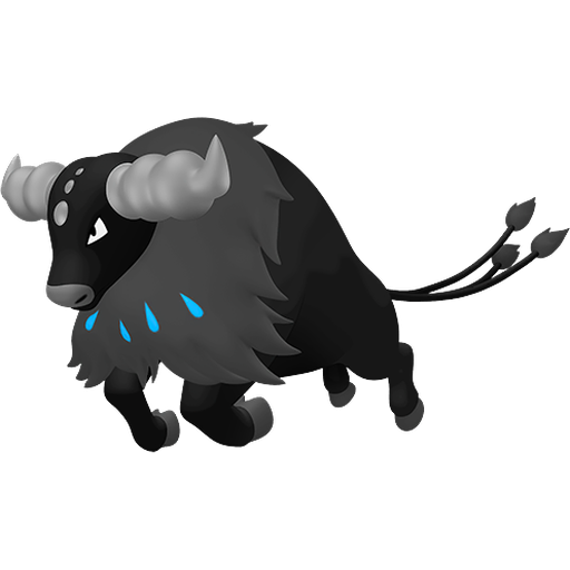 Shiny Paldean Tauros (Aqua Breed) sprite