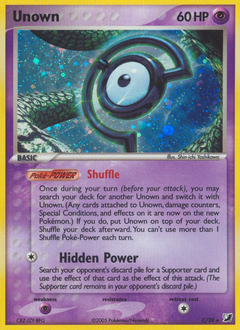 shiny unown pokemon card Unown [W] 29/105