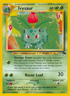 pokemon cards ivysaur (167/165)  PokeGuard this attack does 40 damage plus 20 more damage. Ivysaur - 35/100 (Prerelease)/100 Nintendo