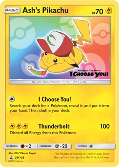 Ash's Pikachu - Pokémon TCG Card | Dittobase