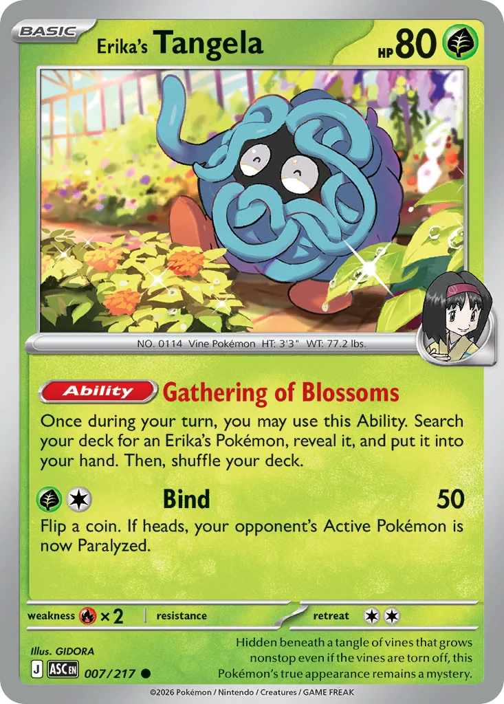 Erika's Tangela - Pokémon TCG Card | Dittobase