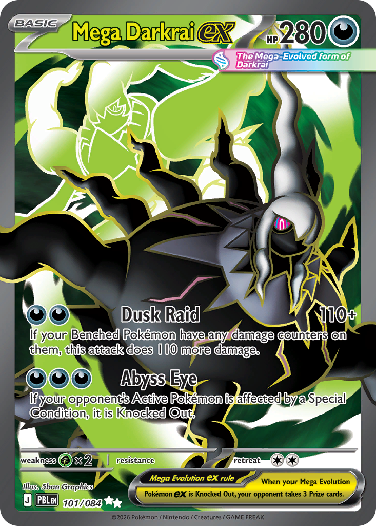 Mega Darkrai ex - Pokémon TCG Card | Dittobase
