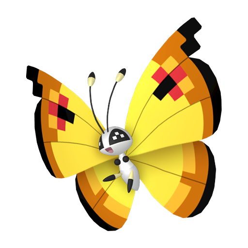 Shiny Continental Vivillon render