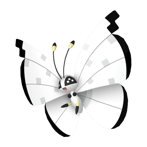 Shiny Icy Snow Vivillon render
