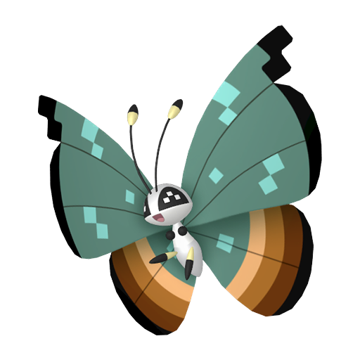 Shiny Jungle Vivillon render