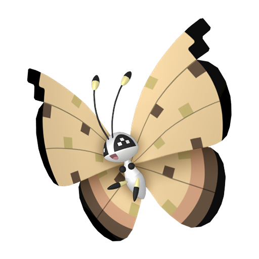 Shiny Sandstorm Vivillon render